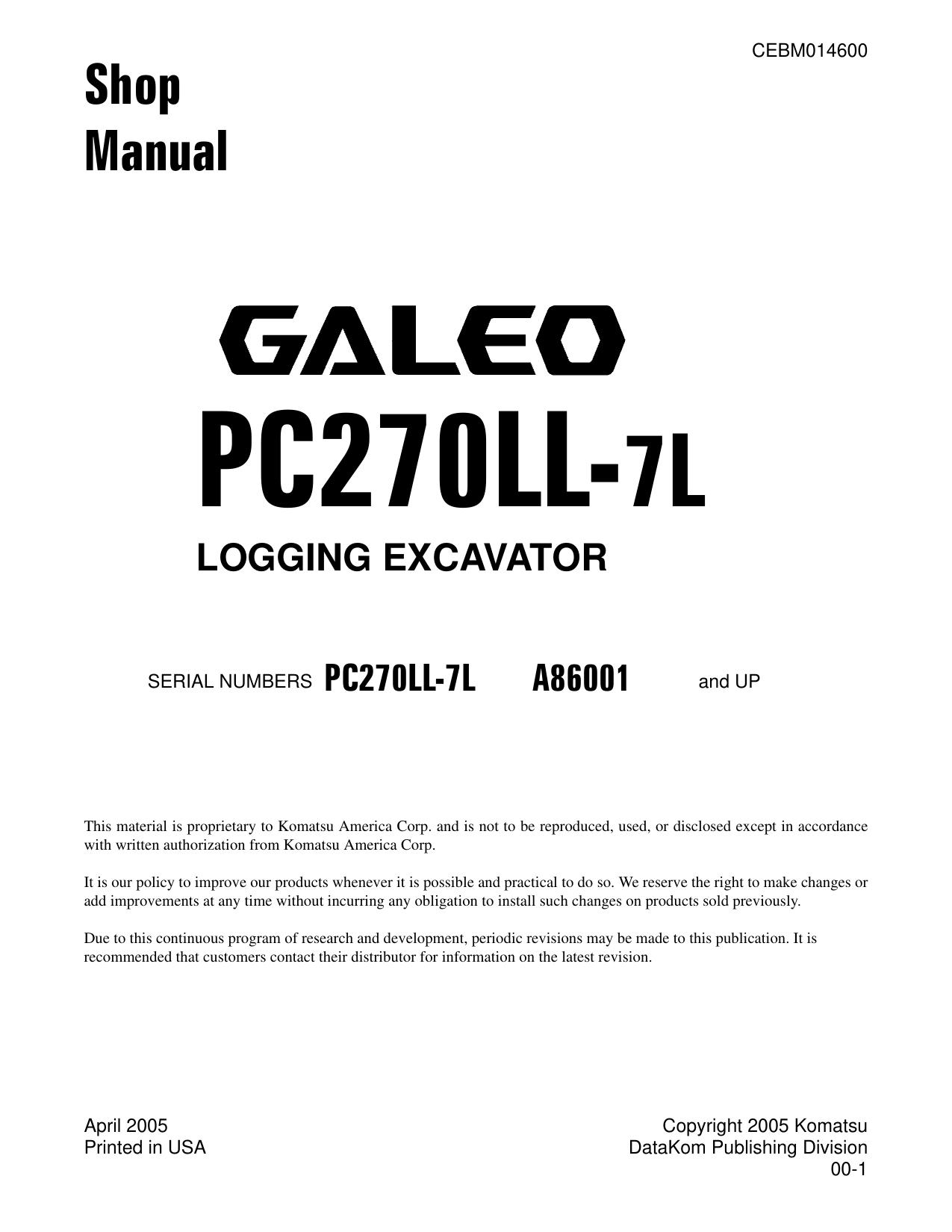 PC270LL-7L Shop Manual